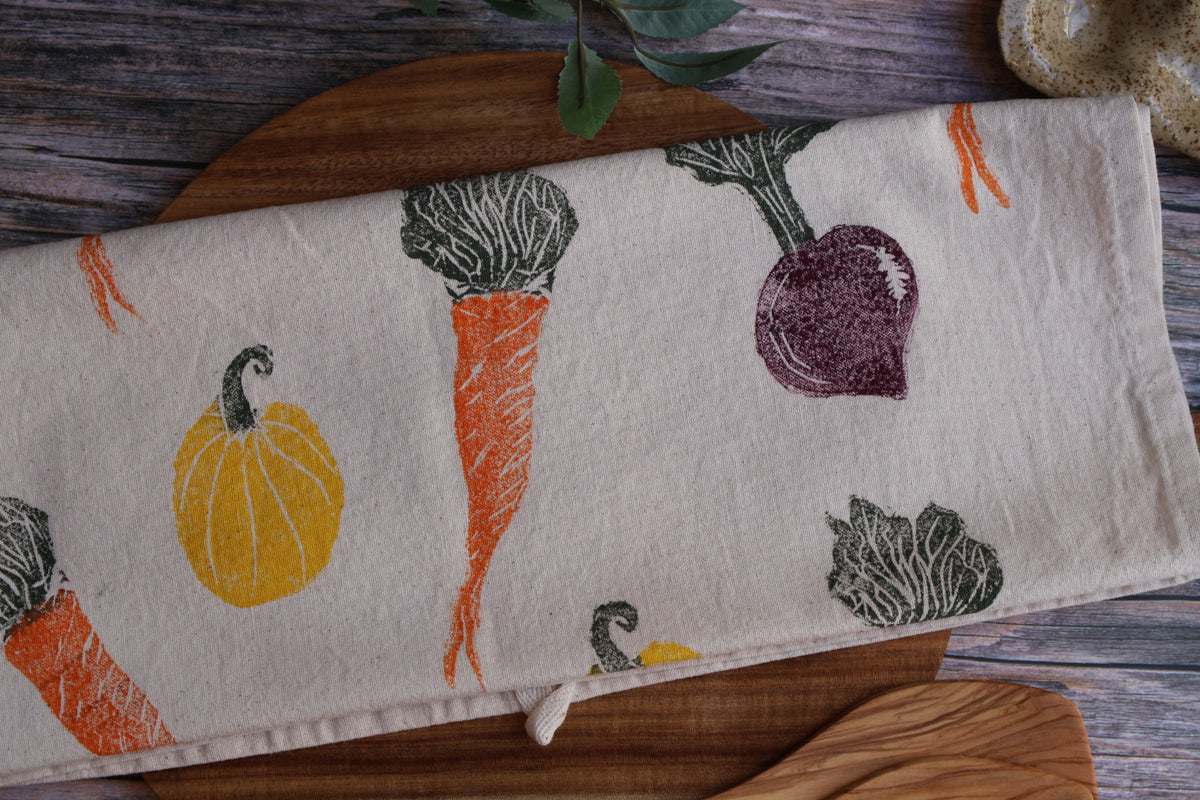 Harvest Vegetables Tea Towel