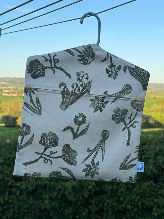 Block Printed Peg Bags