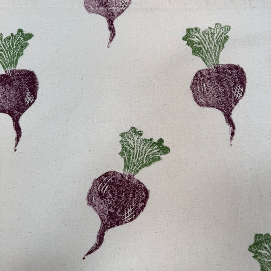 Beetroot print- Organic cotton tea towel