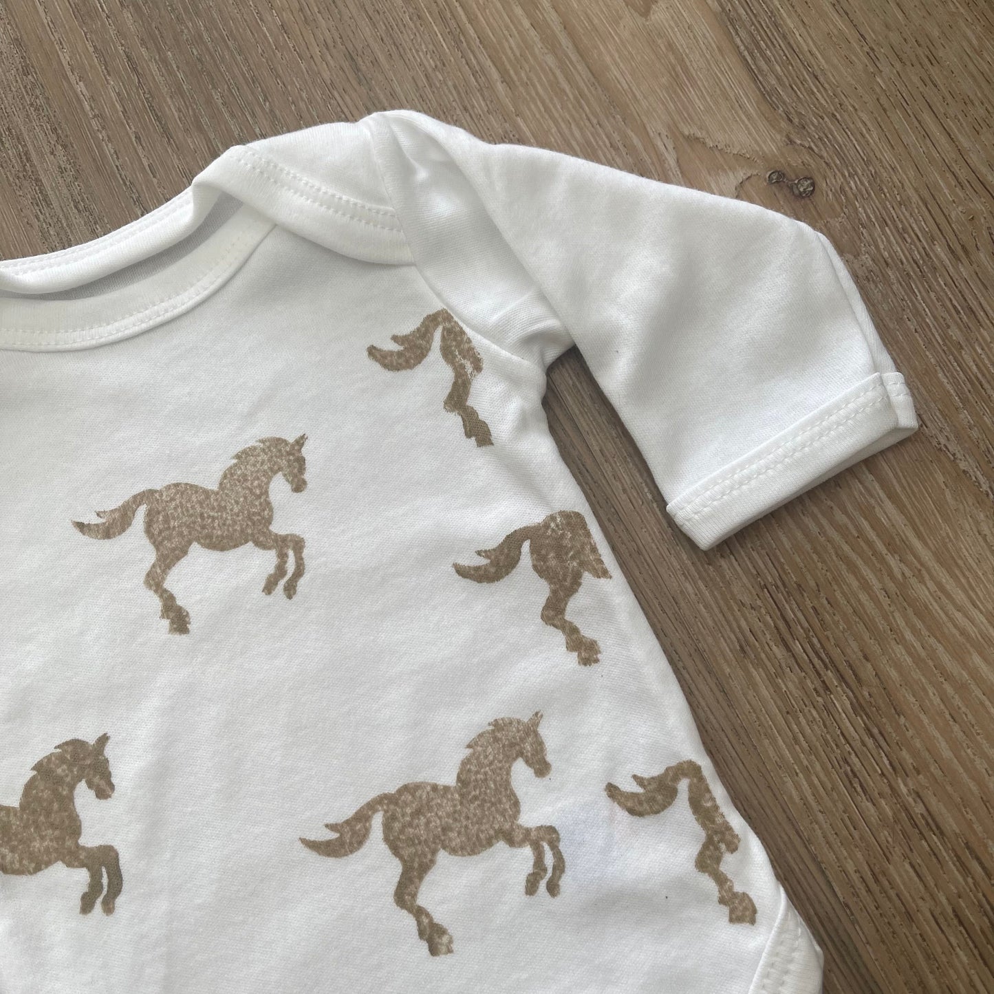 Long sleeve baby grow- Running Horse