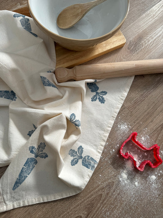 Carrots Organic Tea towel