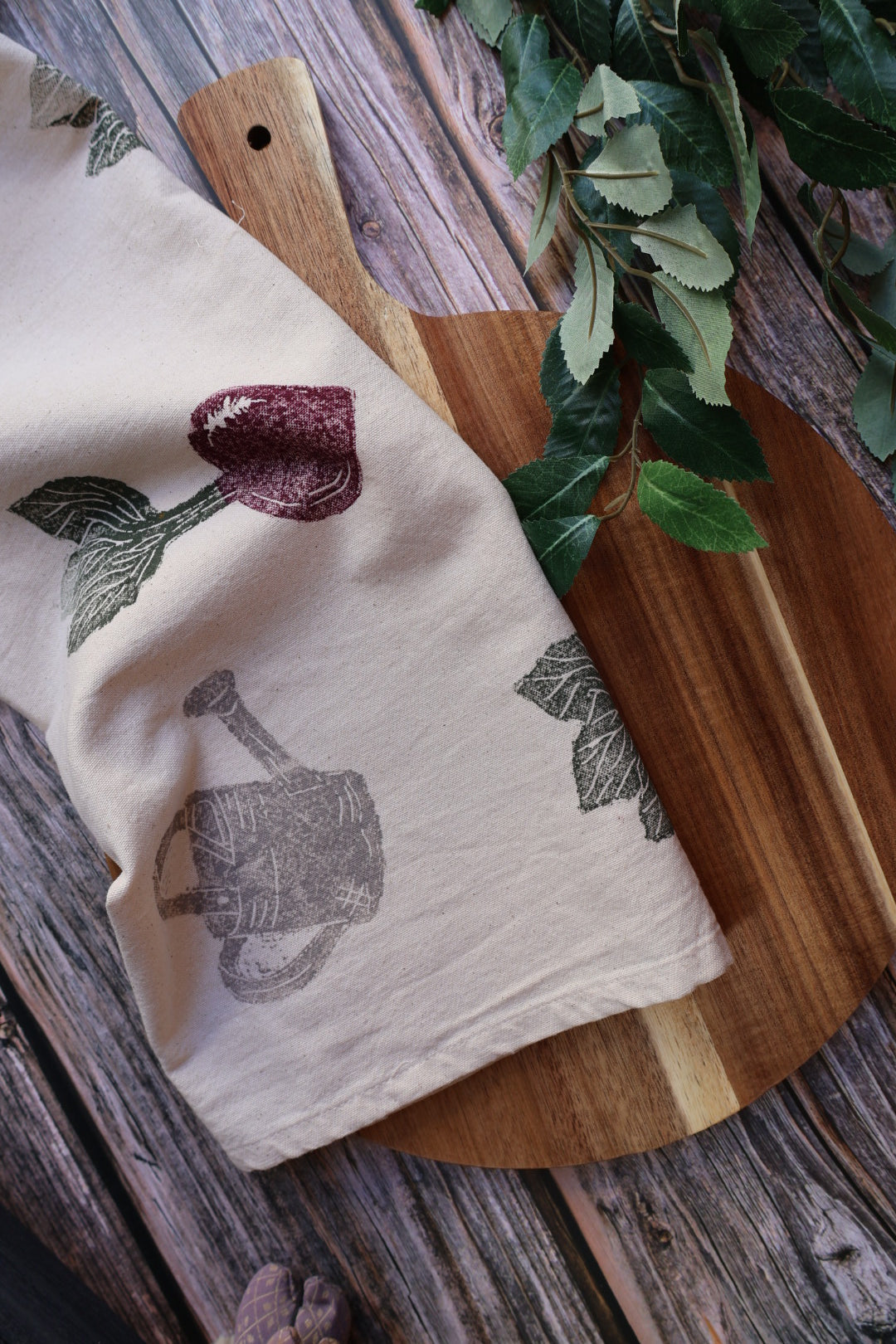 Autumn Country Garden Tea Towel
