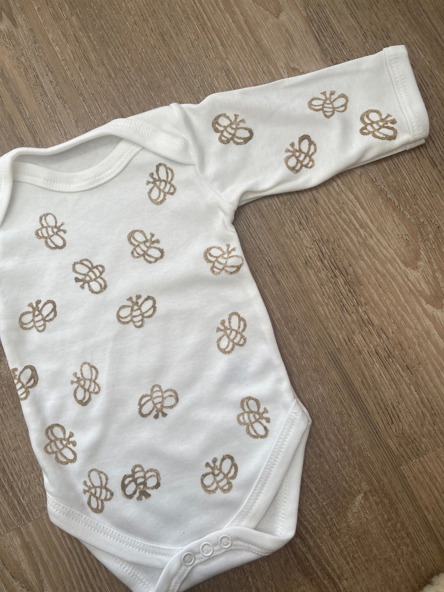 Long sleeve baby grow- Bee