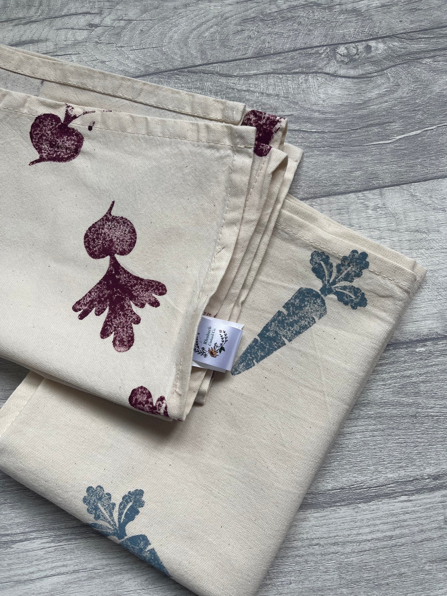 Vegetables Organic Tea towel set
