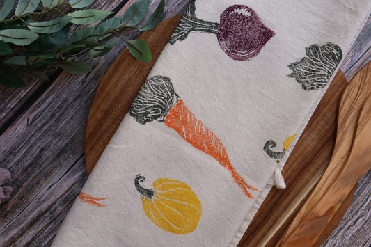 Harvest Vegetables Tea Towel