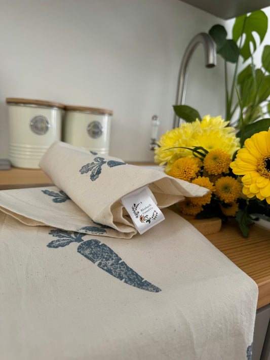 Carrots Organic Tea towel