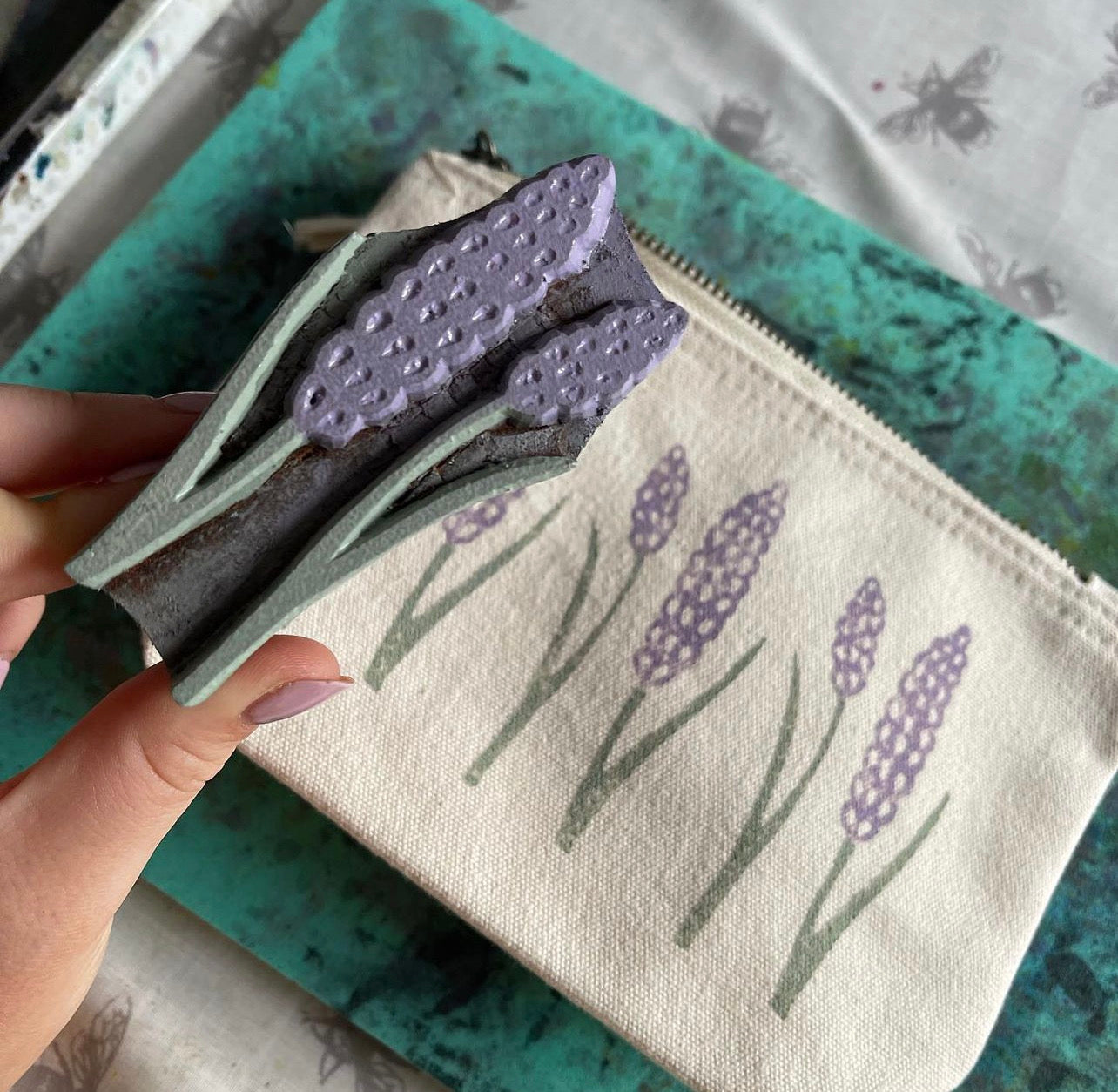 Lavender Small Cosmetic Bag