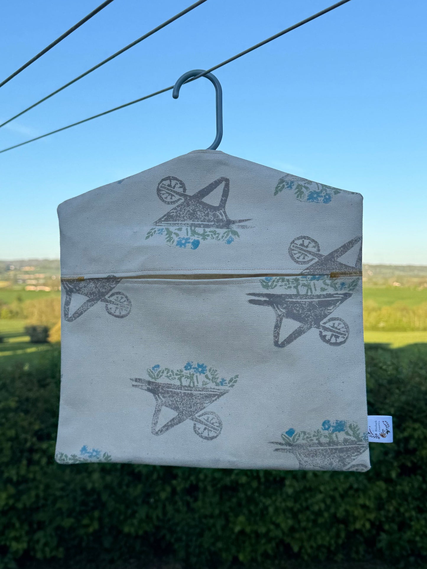 Block Printed Peg Bags