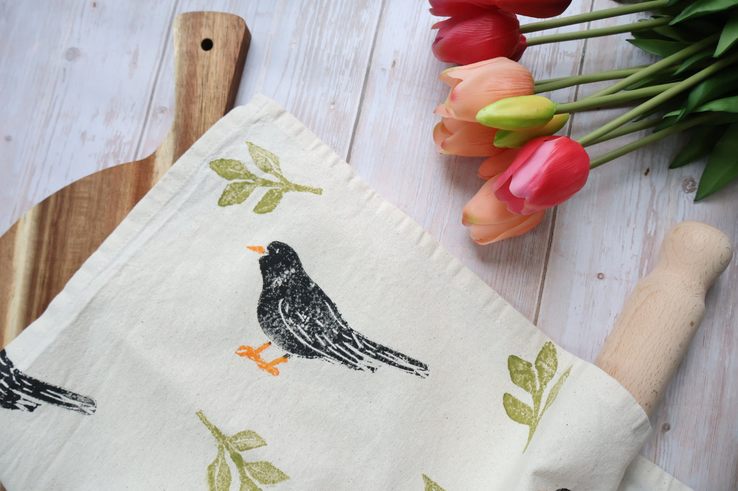 Blackbird Organic Cotton Tea towel