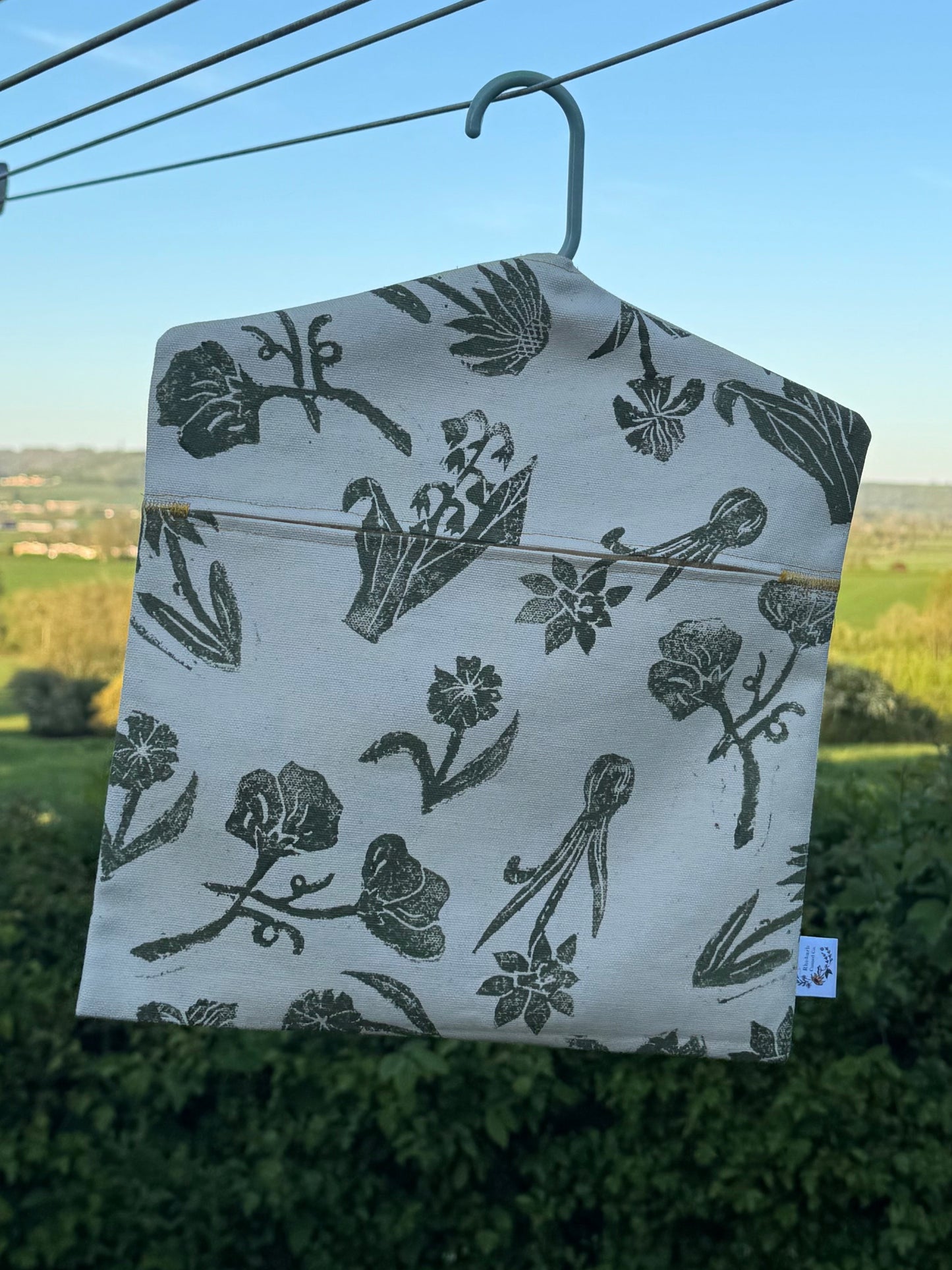 Block Printed Peg Bags