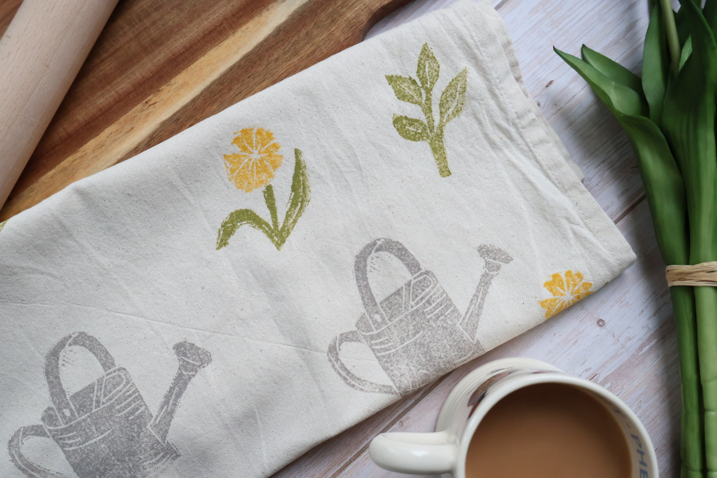 Cottage Garden 100% Organic Cotton Tea Towel
