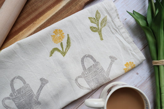 Cottage Garden 100% Organic Cotton Tea Towel