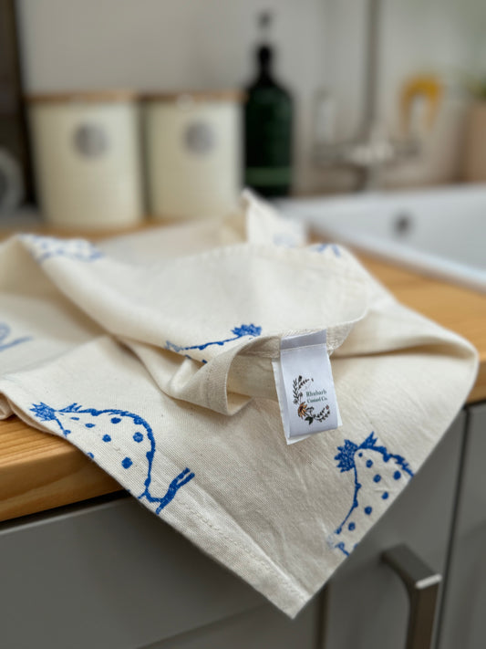 Spotty Chicken Tea Towel Set