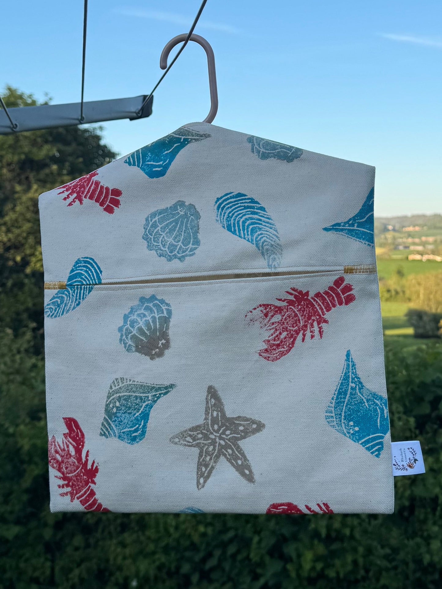 Block Printed Peg Bags