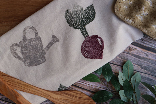 Autumn Country Garden Tea Towel