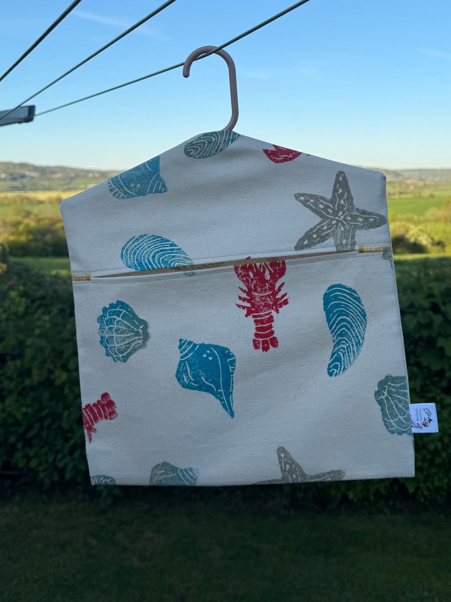 Block Printed Peg Bags