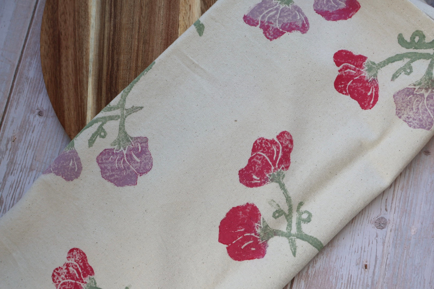 Sweet Pea Organic Tea Towel