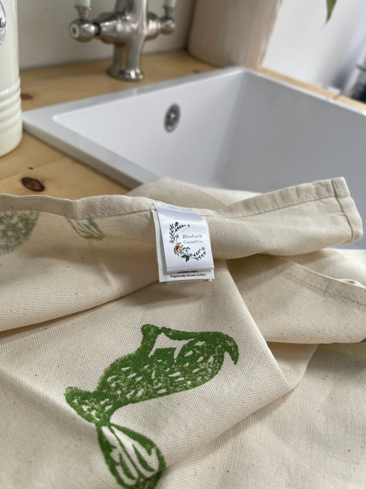 Sitting Hare Organic Tea Towel