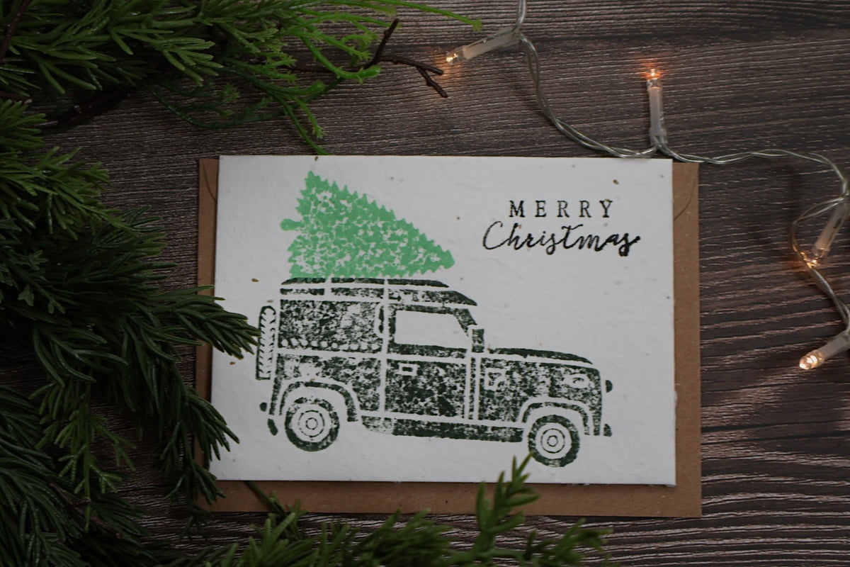 Wildflower Christmas Cards- Hand printed