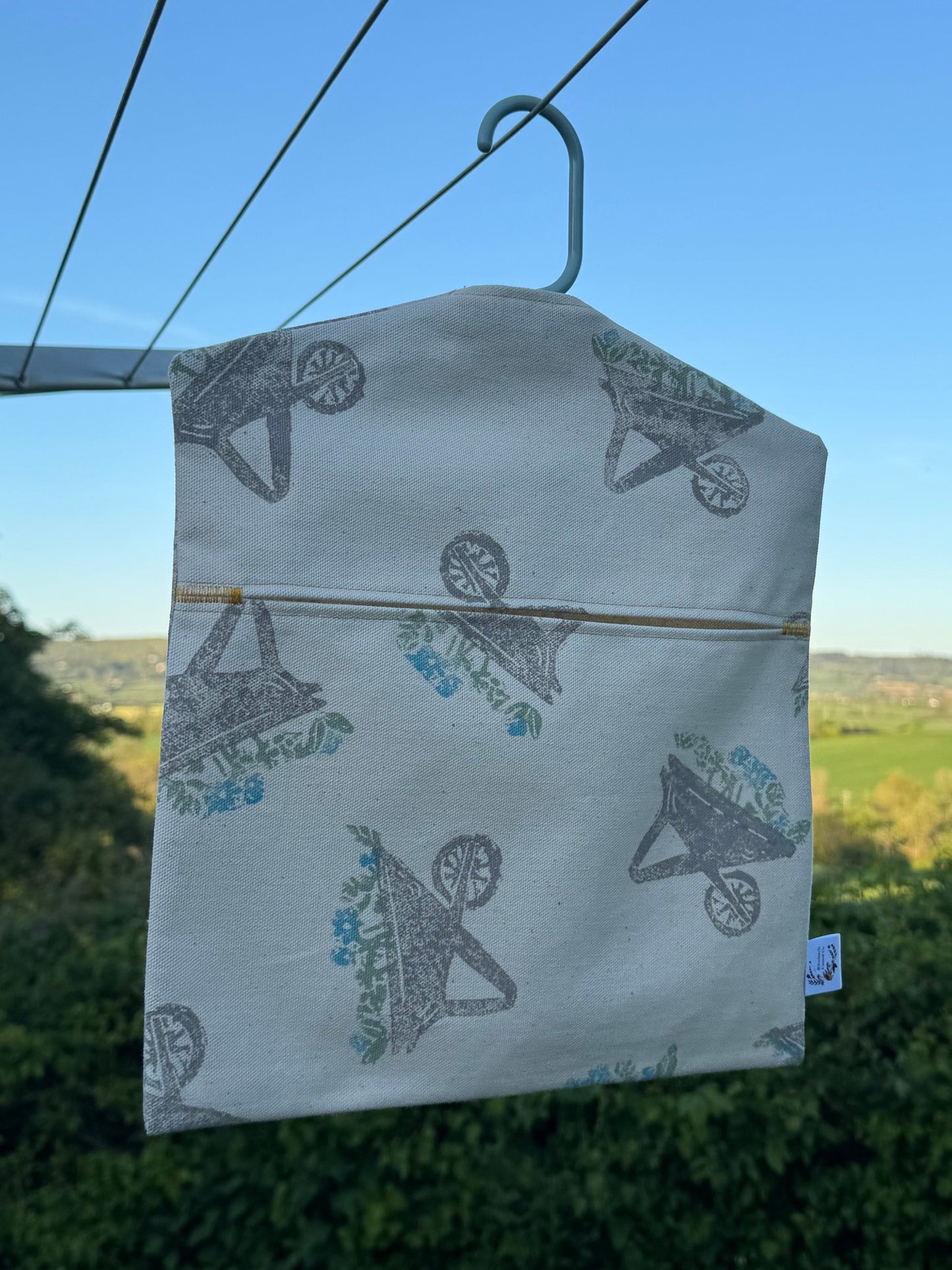Block Printed Peg Bags