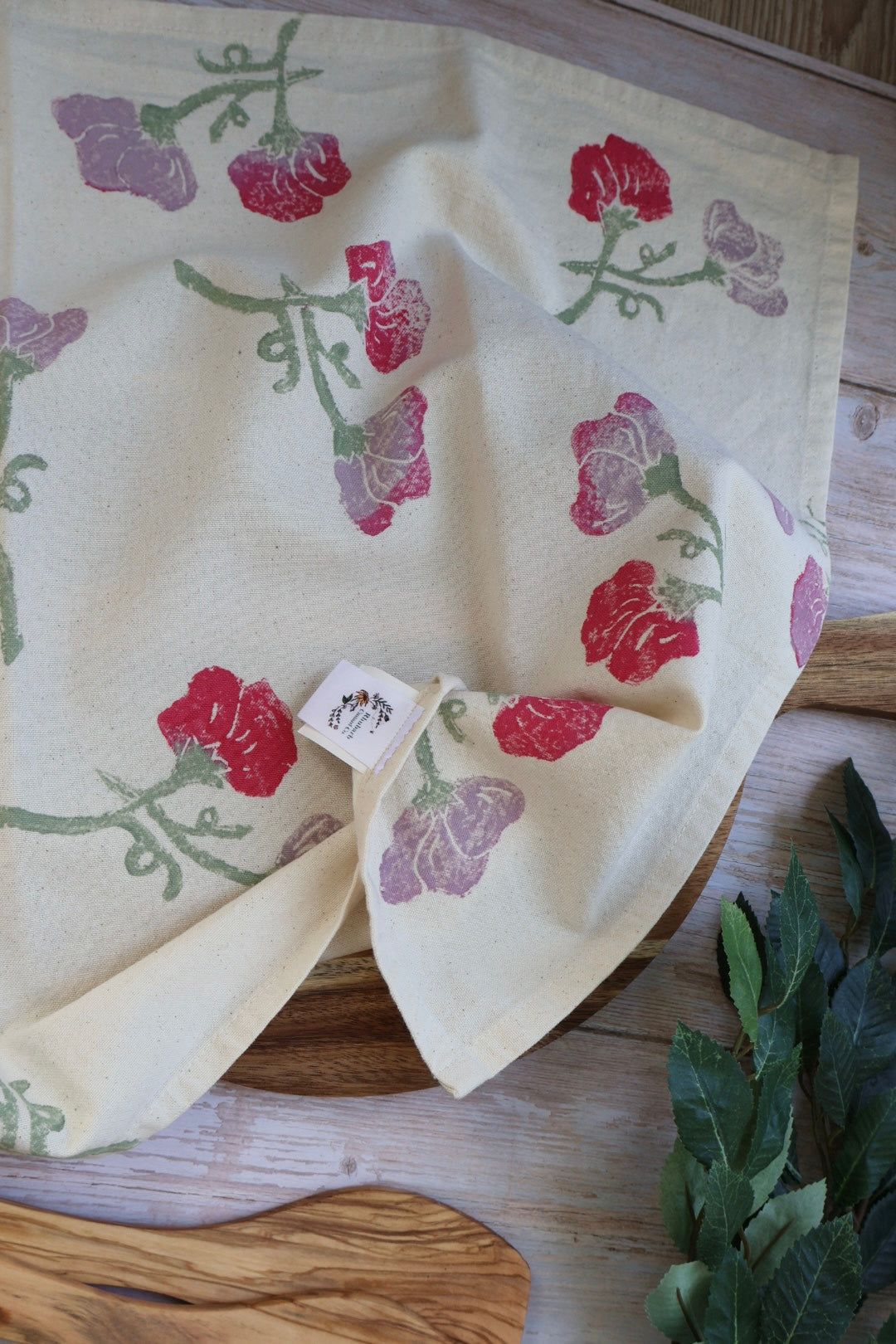 Sweet Pea Organic Tea Towel