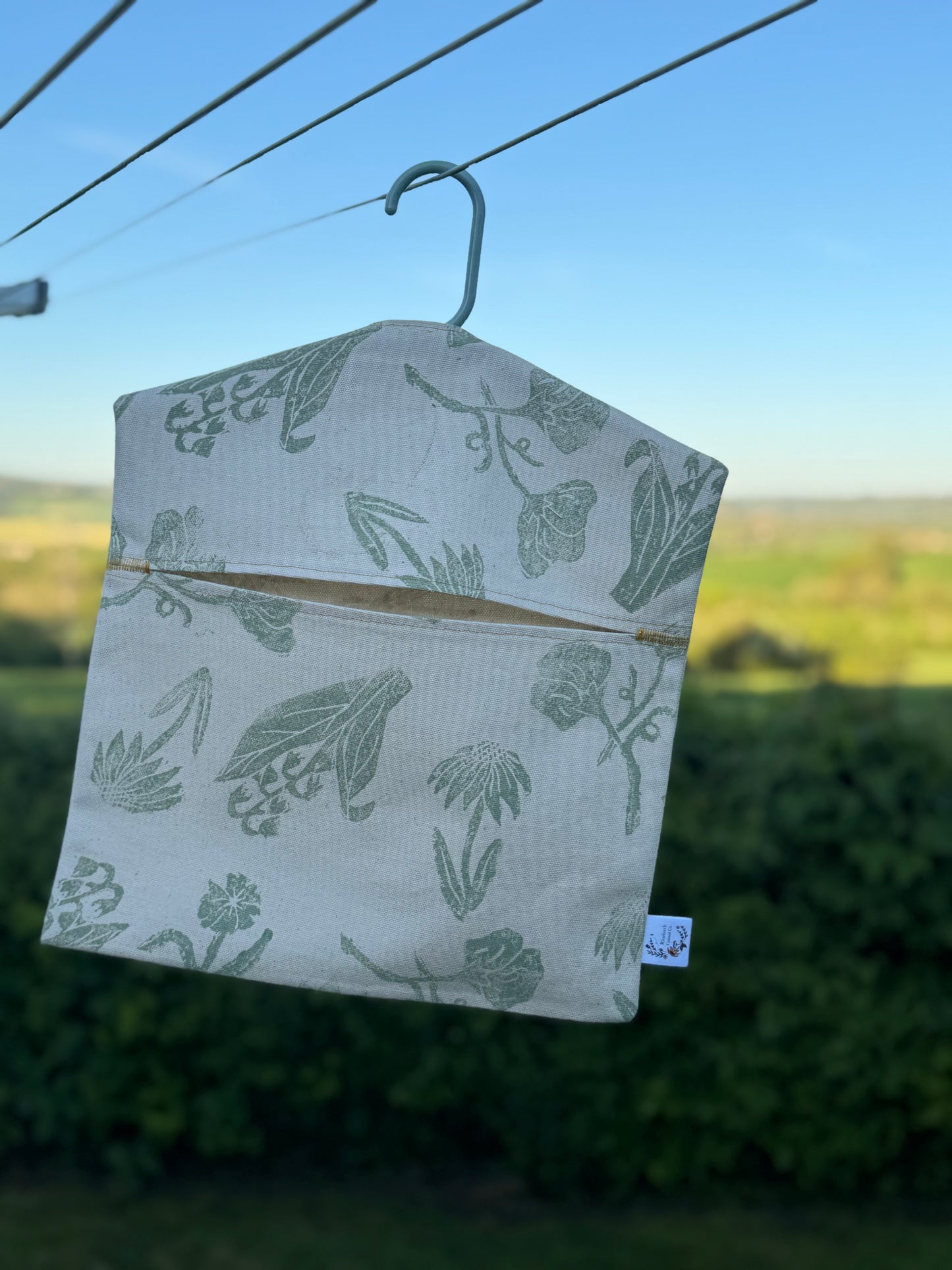 Block Printed Peg Bags