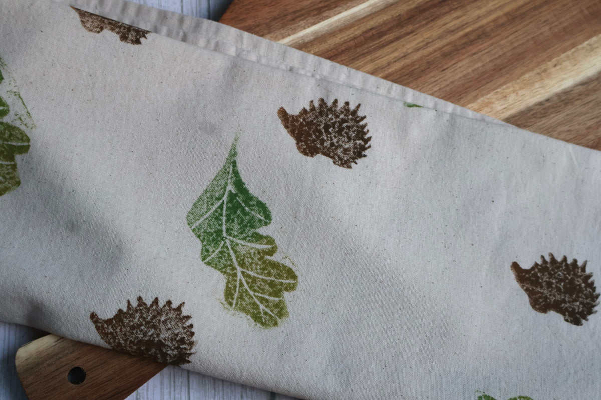 Autumnal Hedgehog Tea Towel