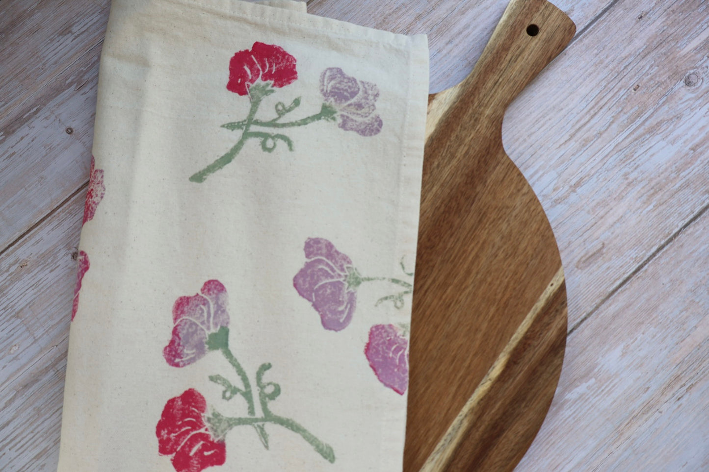Sweet Pea Organic Tea Towel