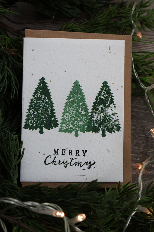 Wildflower Christmas Cards- Hand printed