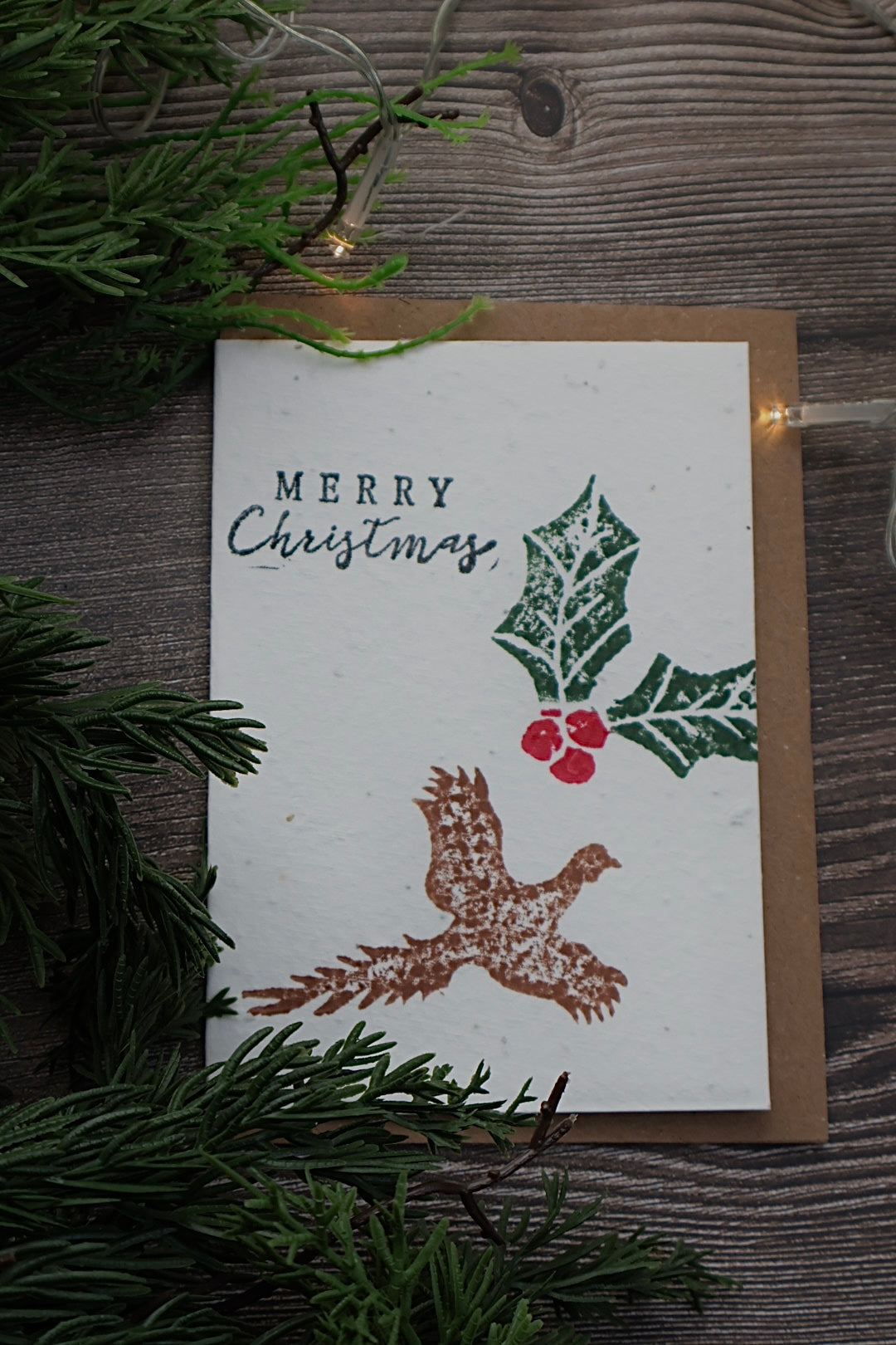 Wildflower Christmas Cards- Hand printed
