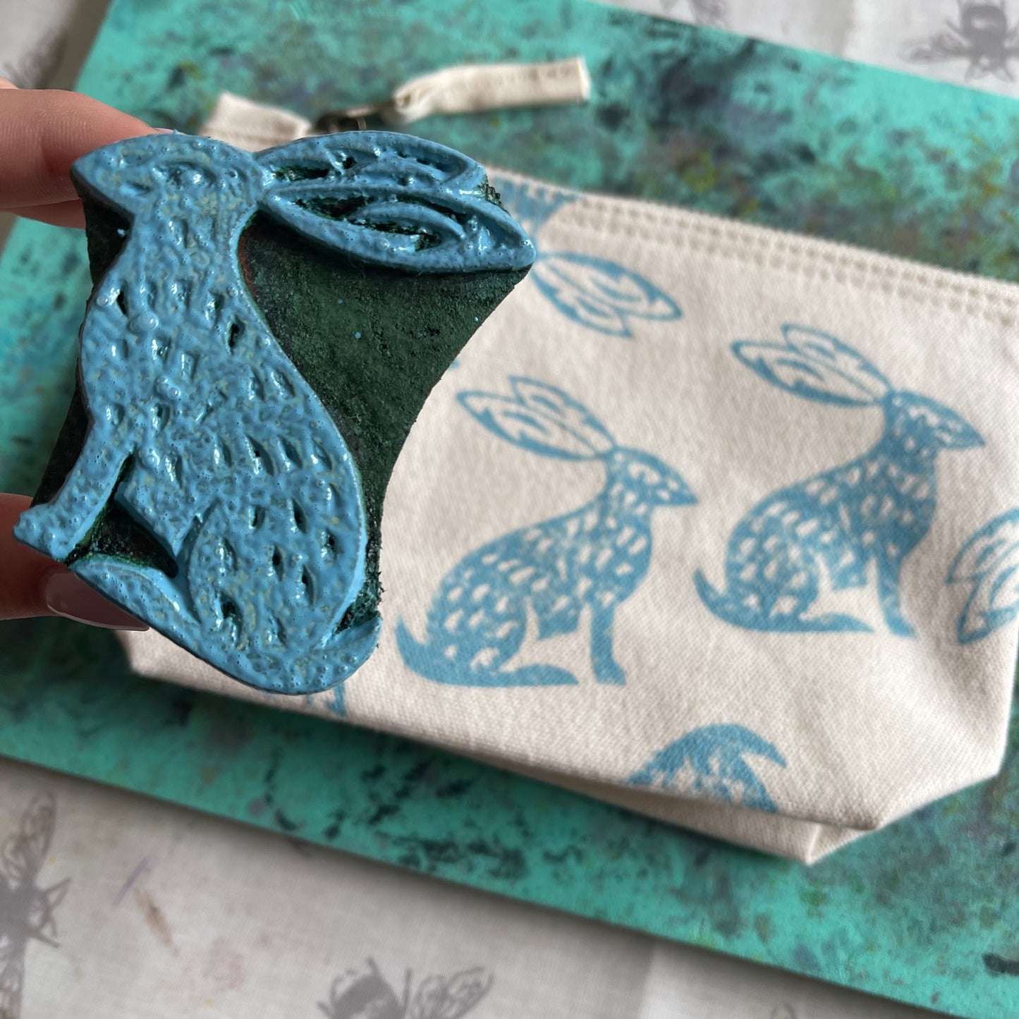Hares Small Cosmetic Bag